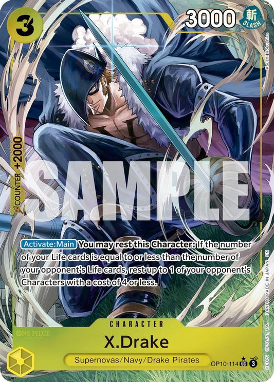 X.Drake (Alternate Art) (OP10-114) Foil