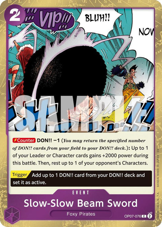 Slow-Slow Beam Sword (Pirate Foil) (OP07-076) Foil