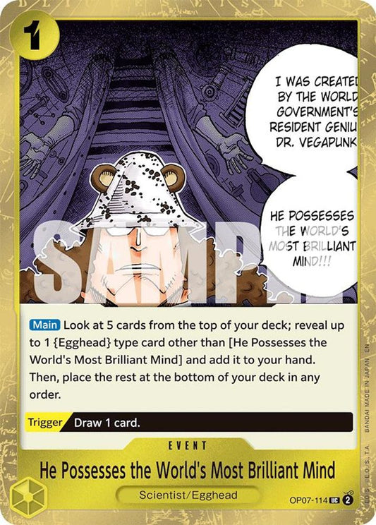 He Possesses the World's Most Brilliant Mind (Pirate Foil) (OP07-114) Foil