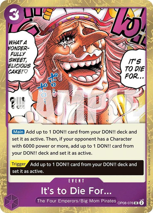 It's to Die For (Pirate Foil) (OP08-076) Foil
