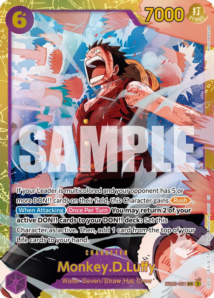 Monkey.D.Luffy (Reprint) (EB02-061) Foil
