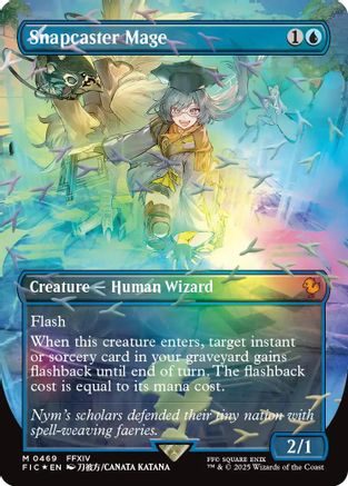 Snapcaster Mage (Borderless) (Chocobo Track Foil) (469) Foil - Commander: FINAL FANTASY