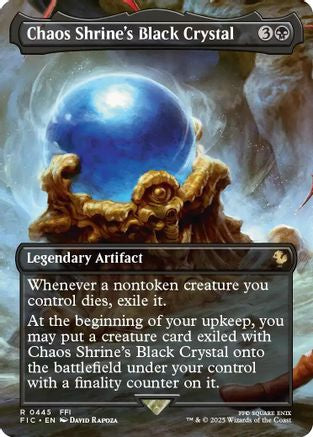 Chaos Shrine's Black Crystal (Borderless) (445) Foil - Commander: FINAL FANTASY