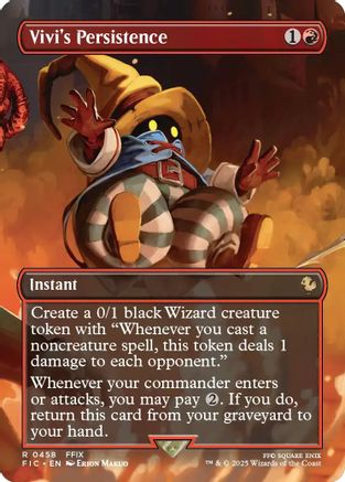 Vivi's Persistence (Borderless) (458) Foil - Commander: FINAL FANTASY