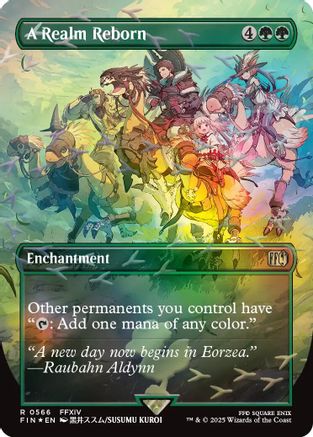 A Realm Reborn (Borderless) (Chocobo Track Foil) (566) Foil - FINAL FANTASY