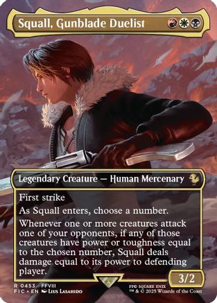 Squall, Gunblade Duelist (Borderless) (453) - Commander: FINAL FANTASY