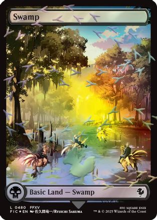 Swamp (Chocobo Track Foil) (480) Foil - Commander: FINAL FANTASY