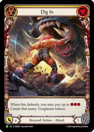 Dig In (Yellow) (FAB384) Rainbow Foil - FaB Promos