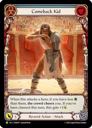 Comeback Kid (Blue) - FAB379 (FAB379) Rainbow Foil - Flesh and Blood: Promo Cards