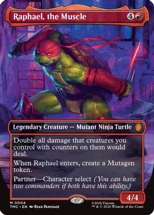 Raphael, the Muscle (Borderless) (004) - Commander: Teenage Mutant Ninja Turtles