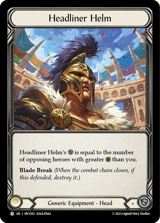 Headliner Helm [HVY202] (Heavy Hitters)  Cold Foil | Silver Goblin