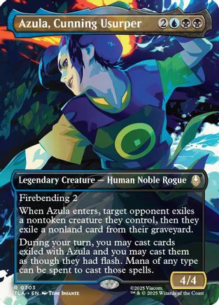 Azula, Cunning Usurper (Borderless) (303) Foil - Avatar: The Last Airbender