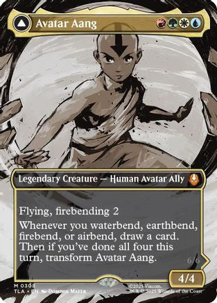 Avatar Aang (Borderless) (308) Foil - Avatar: The Last Airbender