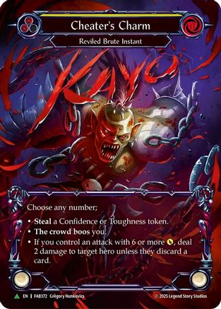 Cheater's Charm - FAB372 (FAB372) Cold Foil - Flesh and Blood: Promo Cards