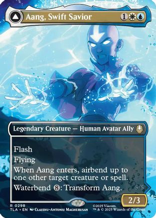 Aang, Swift Savior (0298) (Borderless) (298) Foil - Avatar: The Last Airbender