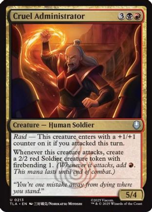 Cruel Administrator (213) Foil - Avatar: The Last Airbender