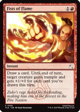 Fists of Flame (166) Foil - Avatar: The Last Airbender: Eternal-Legal