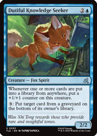 Dutiful Knowledge Seeker (092) Foil - Avatar: The Last Airbender: Eternal-Legal
