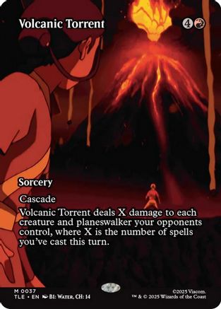 Volcanic Torrent (Borderless) (037) Foil - Avatar: The Last Airbender: Eternal-Legal