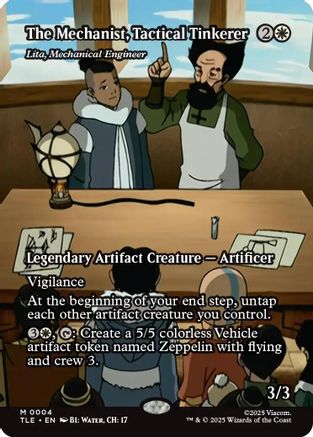 The Mechanist, Tactical Tinkerer – Lita, Mechanical Engineer (Borderless) (004) Foil - Avatar: The Last Airbender: Eternal-Legal
