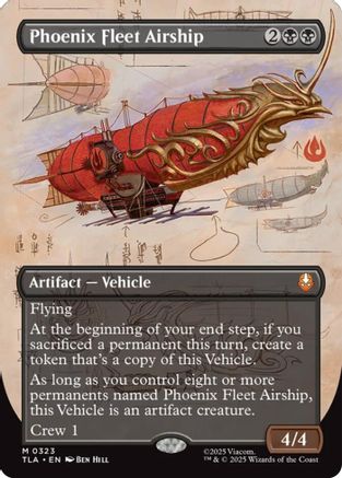 Phoenix Fleet Airship (Borderless) (323) Foil - Avatar: The Last Airbender