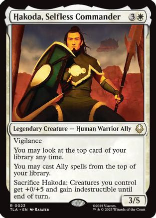Hakoda, Selfless Commander (023) Foil - Avatar: The Last Airbender