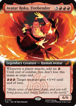 Avatar Roku, Firebender (Extended Art) (191) Foil - Avatar: The Last Airbender: Eternal-Legal