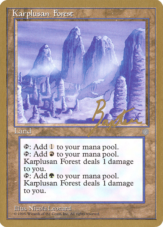 Karplusan Forest (George Baxter) [Pro Tour Collector Set] | Silver Goblin