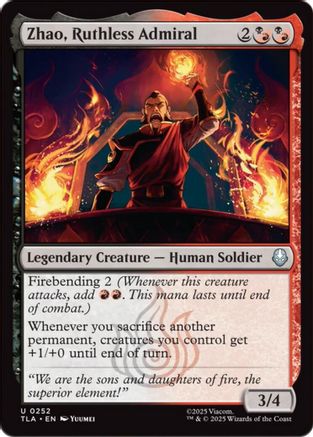 Zhao, Ruthless Admiral (252) Foil - Avatar: The Last Airbender