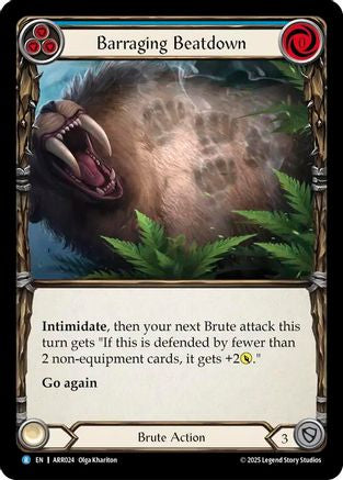 Barraging Beatdown (Blue) (ARR024)  - Armory Deck: Rhinar
