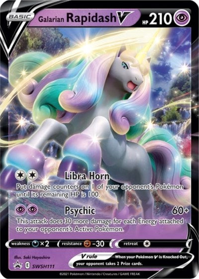 Galarian Rapidash V (SWSH111) (Jumbo Card) [Sword & Shield: Black Star Promos] | Silver Goblin