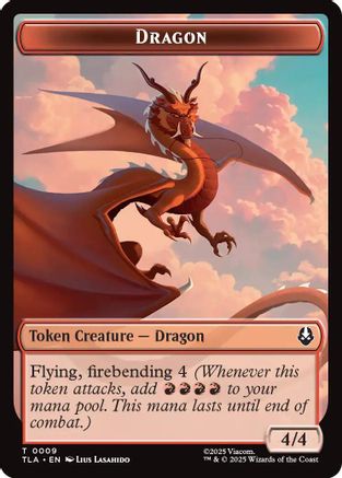 Dragon // Food (0019) Double-Sided Token (9 // 19) - Avatar: The Last Airbender
