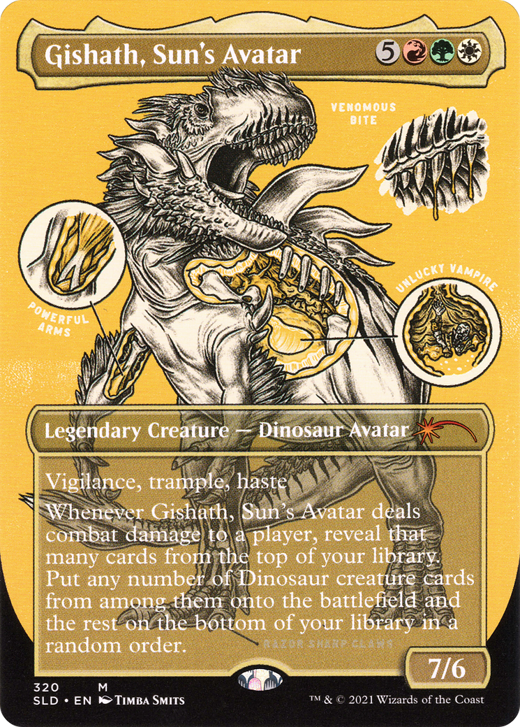 Gishath, Sun's Avatar (Borderless) [Secret Lair Drop Series] | Silver Goblin