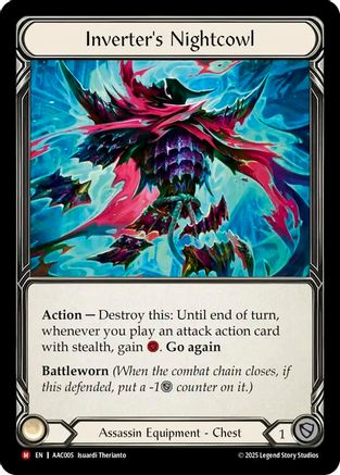 Inverter's Nightcowl (AAC005) Rainbow Foil - Armory Deck: Arakni