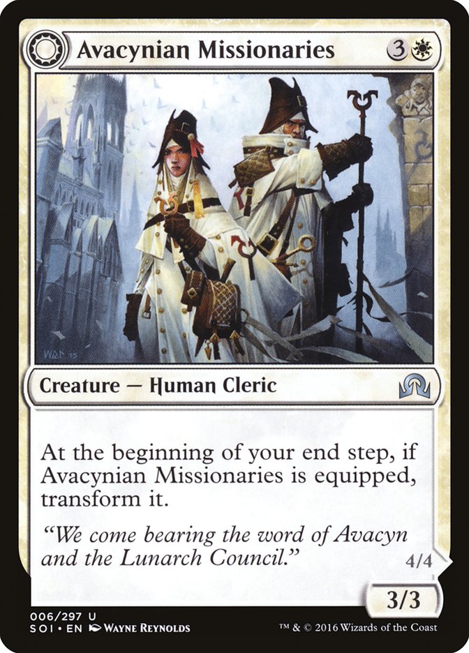 Avacynian Missionaries // Lunarch Inquisitors [Shadows over Innistrad] Foil