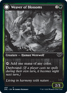 Weaver of Blossoms // Blossom-Clad Werewolf [Innistrad: Double Feature] Foil