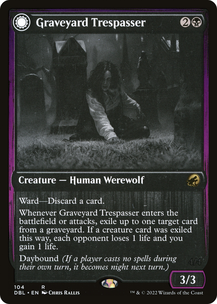 Graveyard Trespasser // Graveyard Glutton [Innistrad: Double Feature] Foil