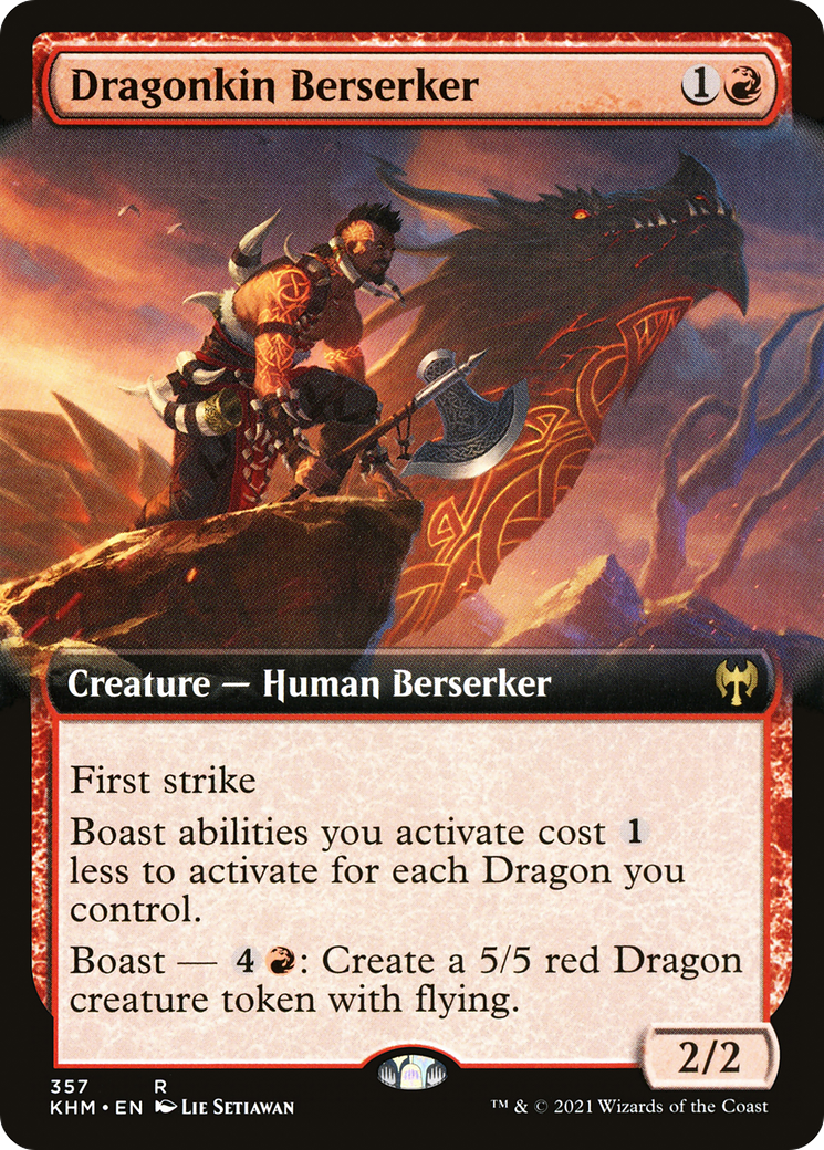 Dragonkin Berserker (Extended Art) [Kaldheim] Foil