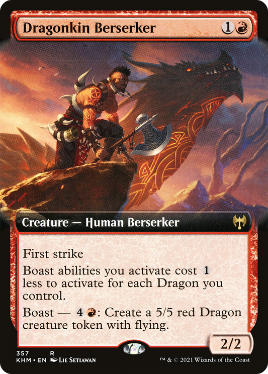 Dragonkin Berserker (Extended Art) [Kaldheim] Foil