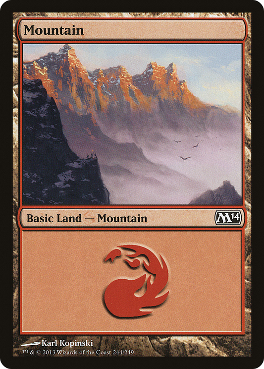 Mountain (244) [Magic 2014] Foil