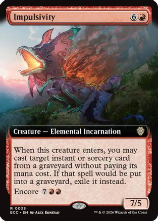 Impulsivity (Extended Art) (033) - Commander: Lorwyn Eclipsed