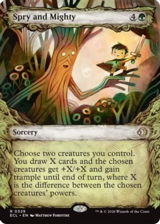 Spry and Mighty (Showcase) (329) Foil - Lorwyn Eclipsed
