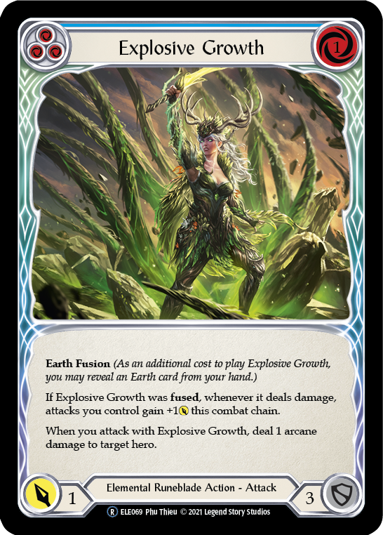 Explosive Growth (Blue) [U-ELE069] (Tales of Aria Unlimited)  Unlimited Rainbow Foil | Silver Goblin