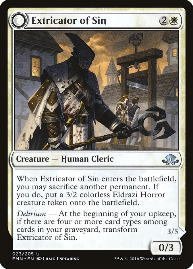 Extricator of Sin // Extricator of Flesh [Eldritch Moon] Foil