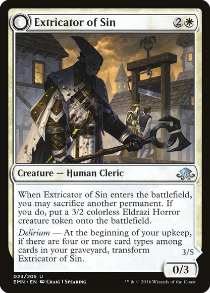 Extricator of Sin // Extricator of Flesh [Eldritch Moon] Foil