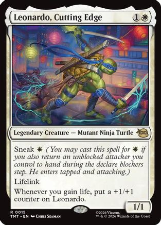 Leonardo, Cutting Edge (015) Foil - Teenage Mutant Ninja Turtles