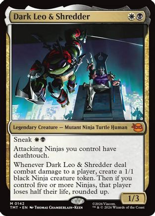 Dark Leo & Shredder (142) Foil - Teenage Mutant Ninja Turtles