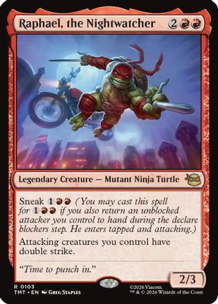 Raphael, the Nightwatcher (103) Foil - Teenage Mutant Ninja Turtles