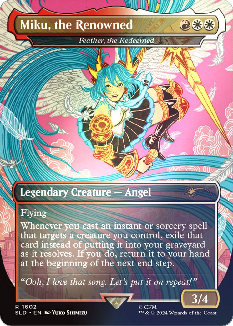 Miku, the Renowned - Feather, the Redeemed (Rainbow Foil) [Secret Lair Drop Series] | Silver Goblin