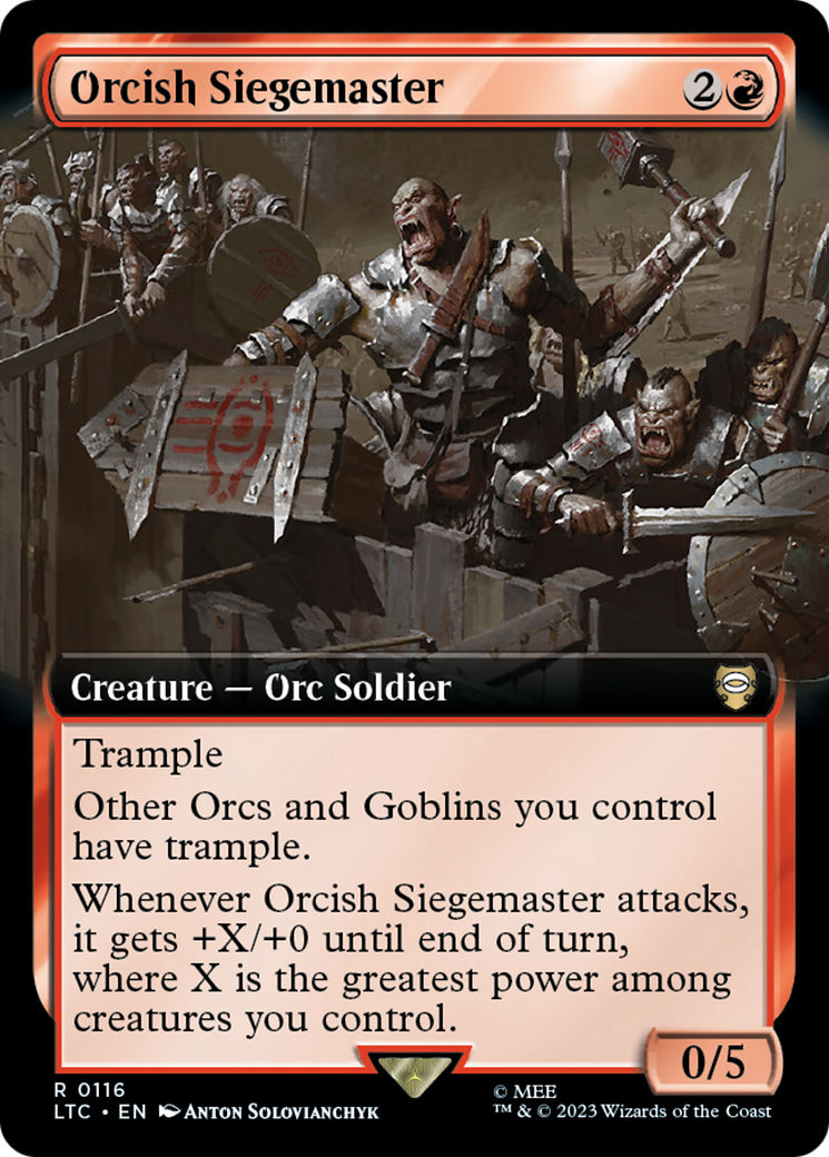 Orcish Siegemaster (Extended Art) (116) - Tales of Middle-earth Commander